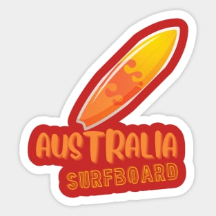 Australia surf board Sticker